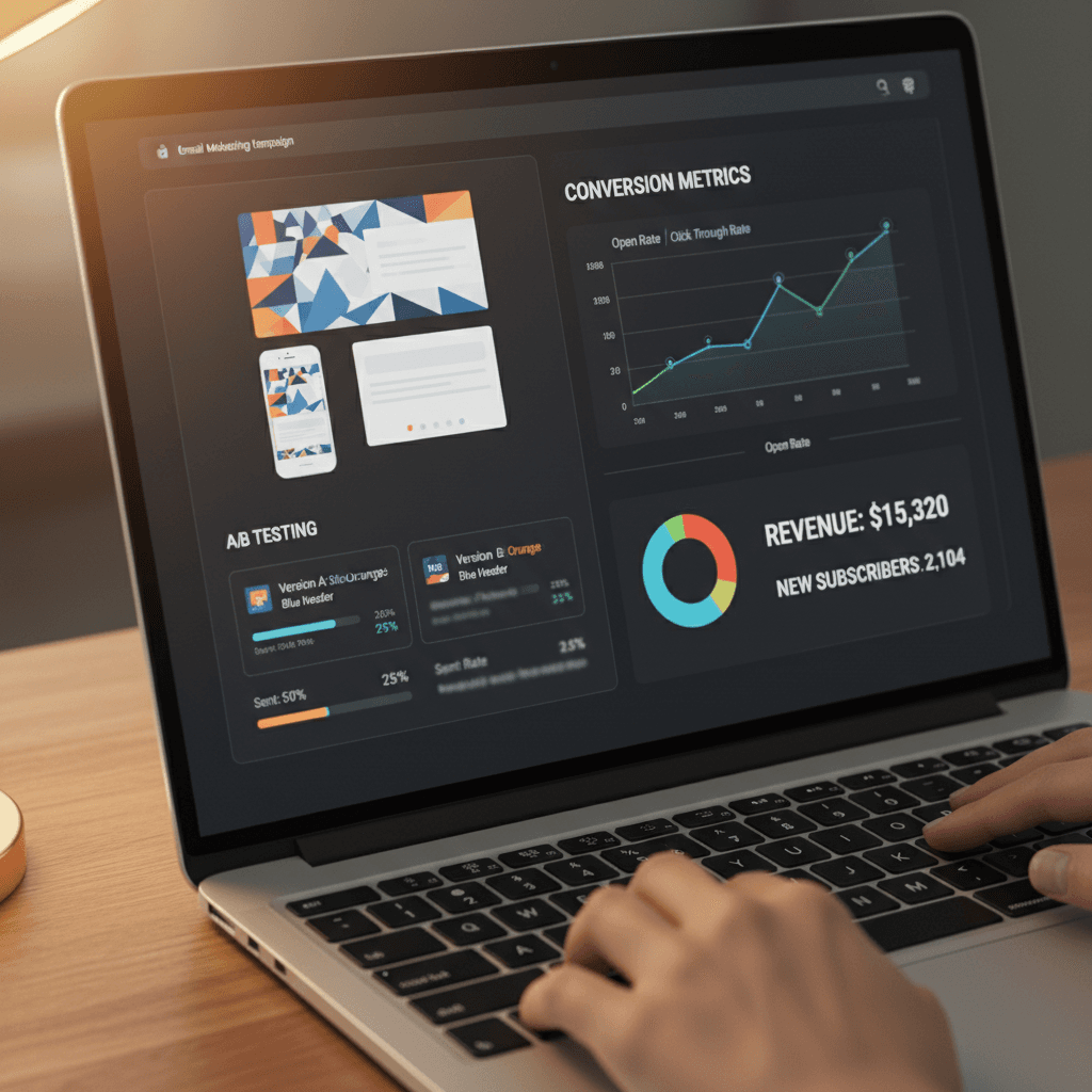 Email marketing analytics dashboard for healthcare SaaS platform